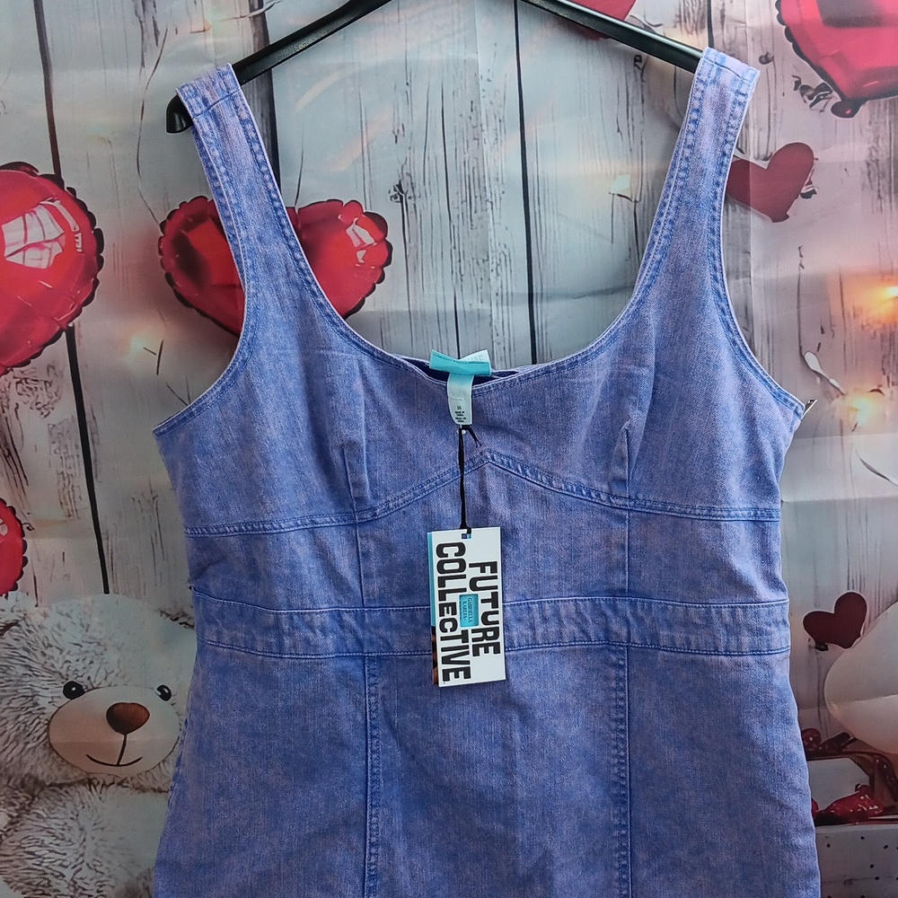 NWOT Blue Denim Dress - Picture 2 of 9